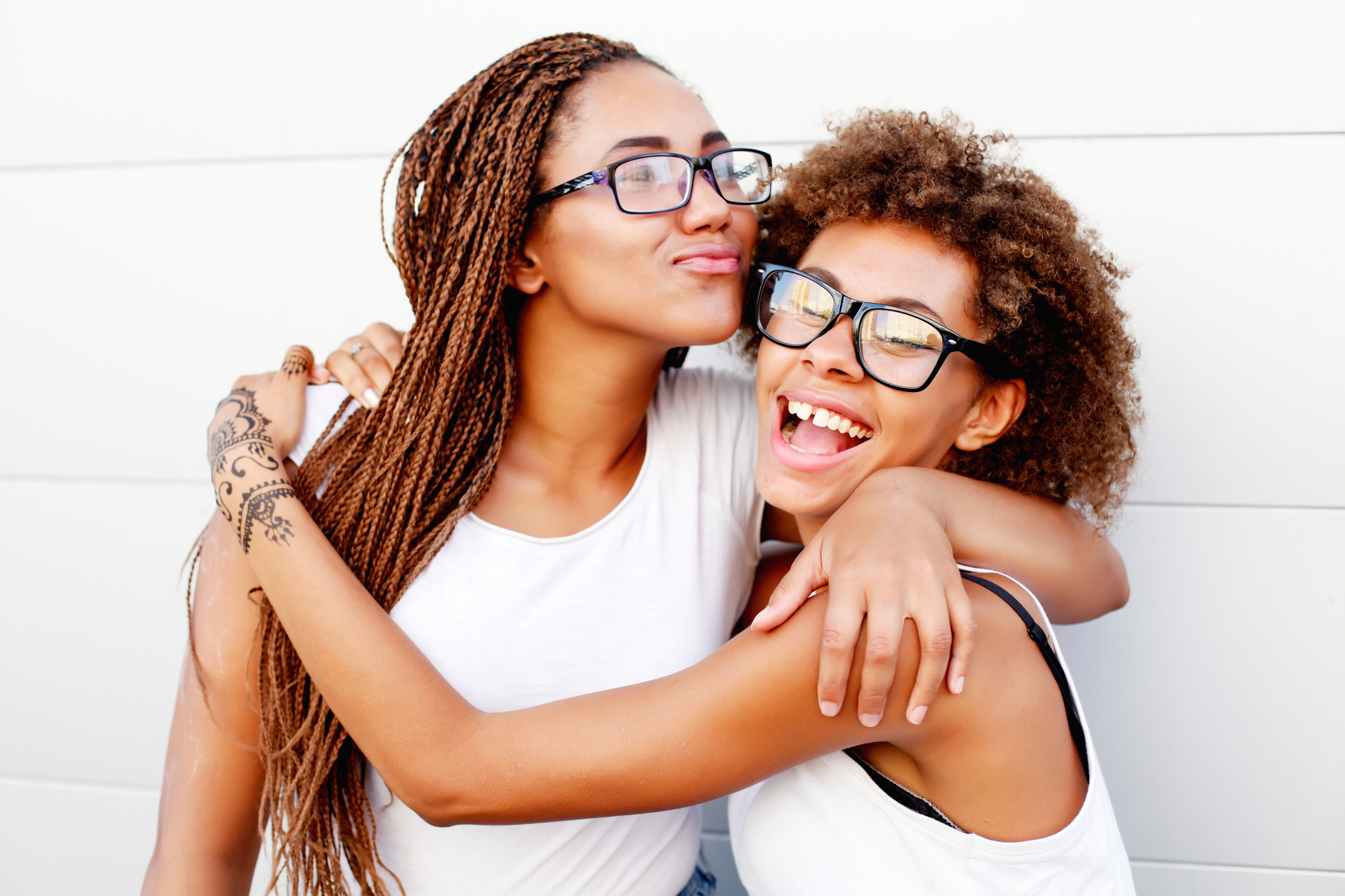 African American Women Hugging